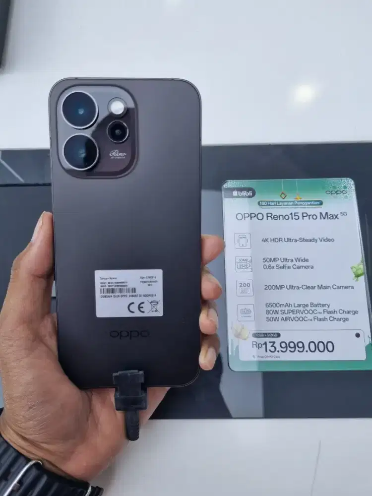 Oppo Reno15 Pro Max 5G 12GB/512GB Promo Bisa Kredit Bunga Ringan