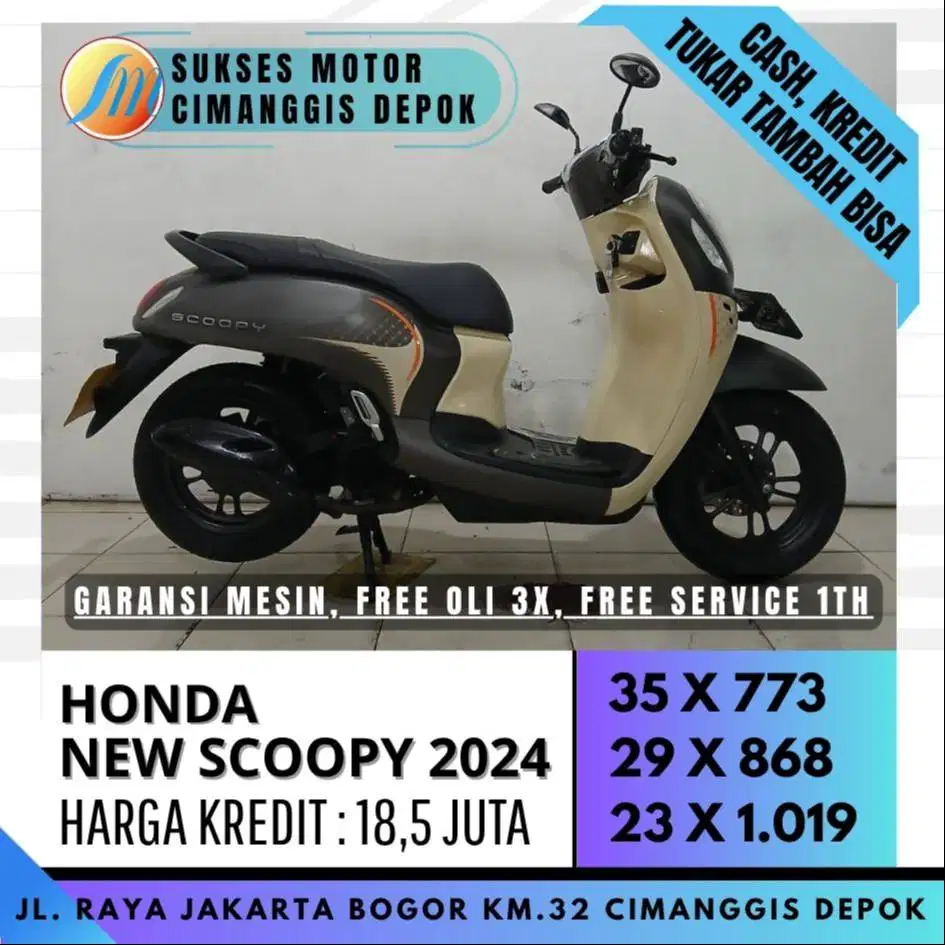 SCOOPY SPORTY 2024 KREDIT CICILAN RINGAN BERGARANSI [SUKSES MOTOR]