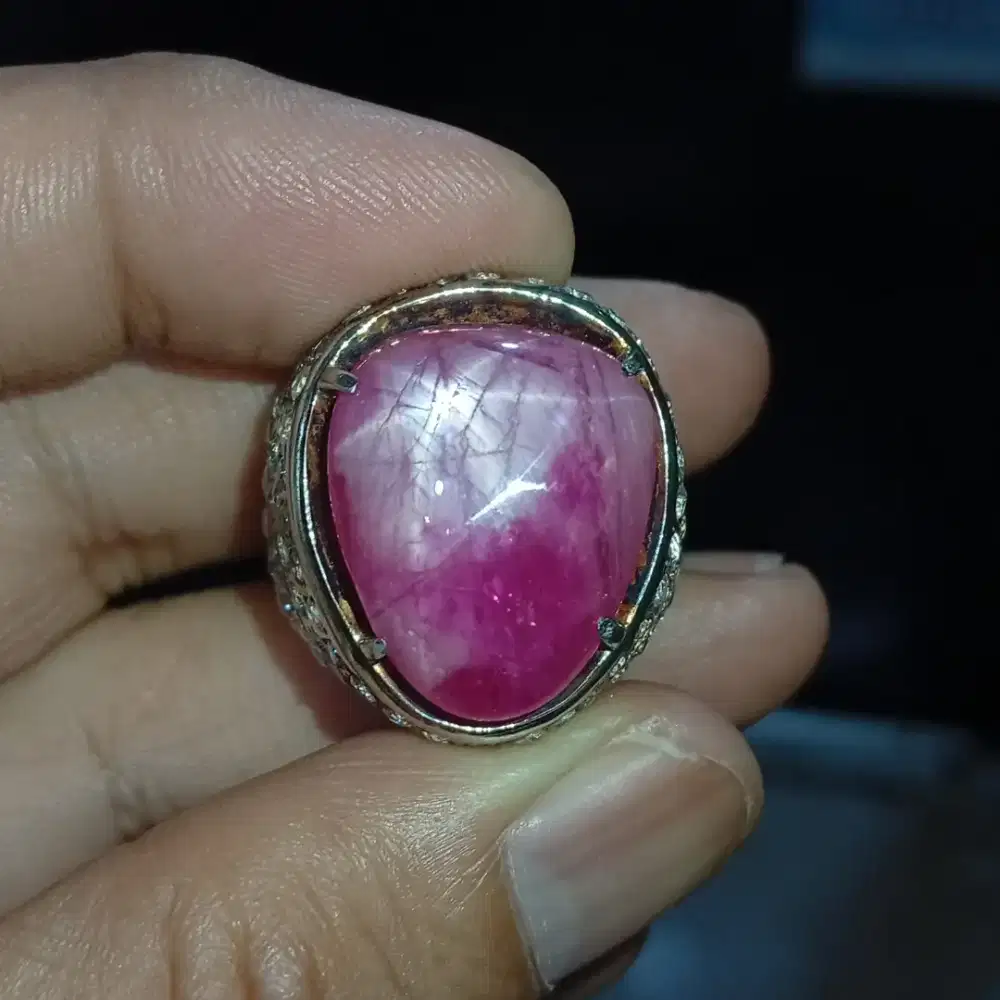 Ruby Star Burma 31 ct HC Ring perak