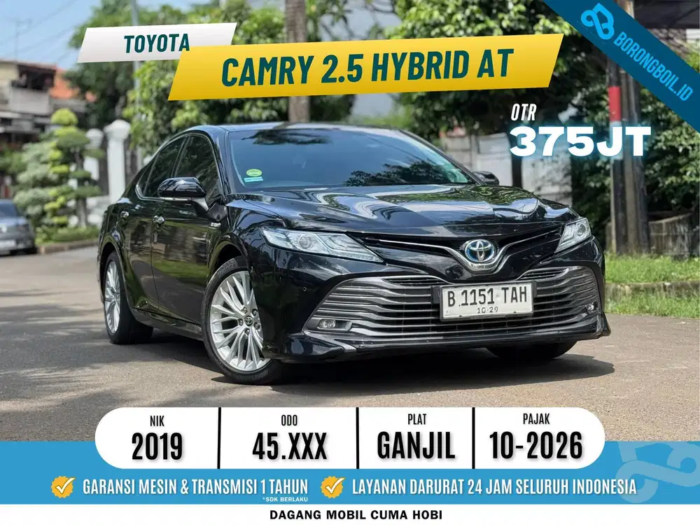 LOW KM NEW CAMRY V HYBRID 2.5 AT 2019 HITAM FULLSET ISTIMEWA