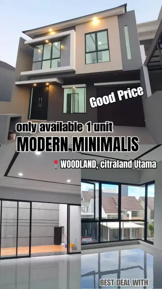 Rumah Baru Gress Dijual WOODLAND, Citraland Utama