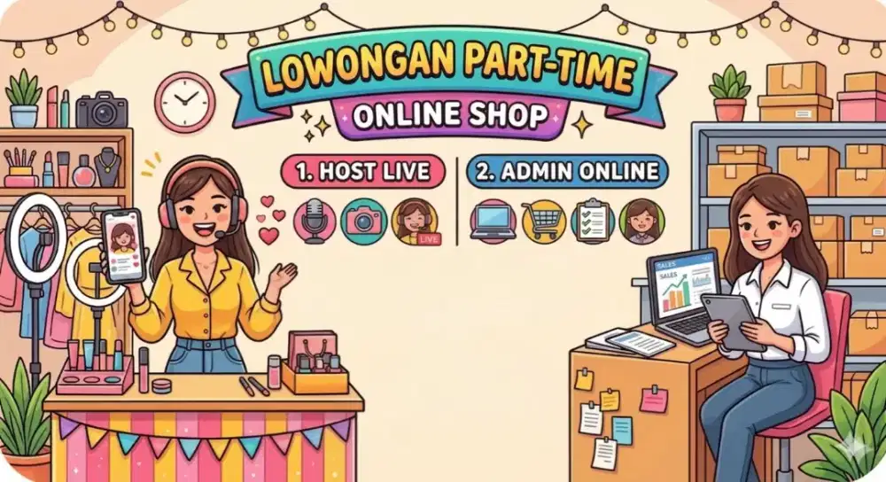 PART TIME CREW/HOST/ADMIN OL SHOP UMKM