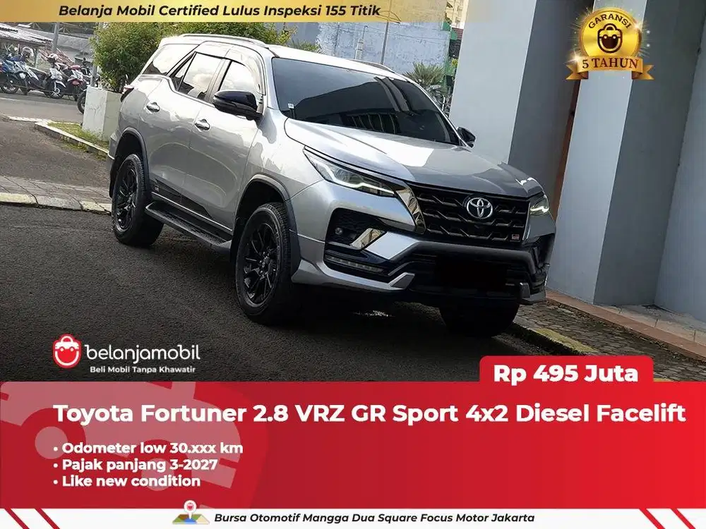 [ GARANSI 5TH ] Toyota Fortuner 2.8 VRZ GR Sport 4x2 Diesel 2023 2024