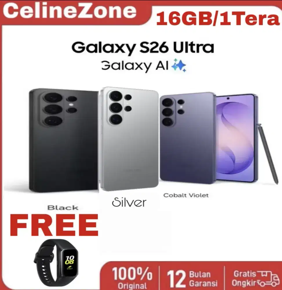 Samsung S26 Ultra 16GB 1Tera Baru Garansi Resmi SEIN 16GB 1TB