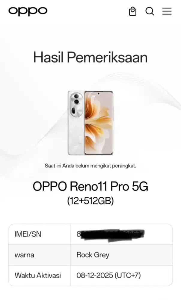 Oppo Reno 11 pro ram 12 internal 512