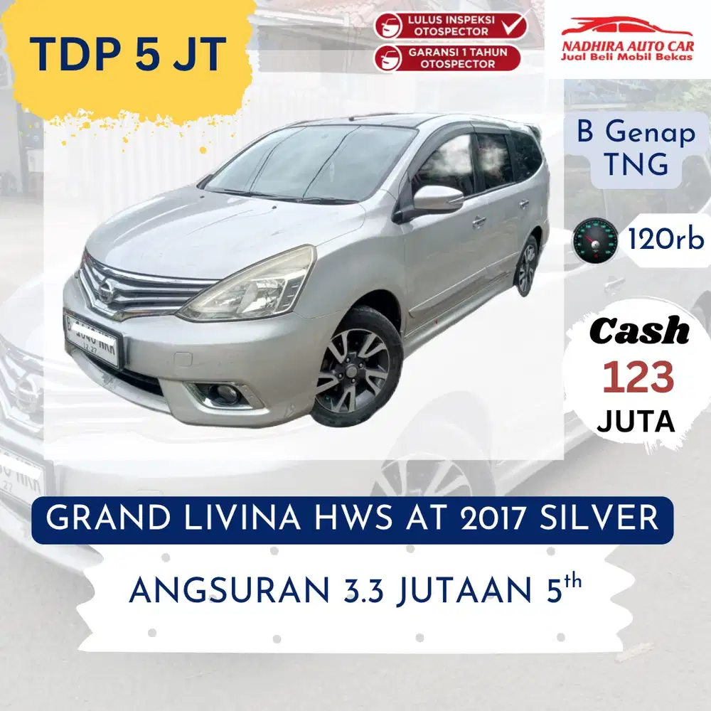 TDP Hanya 5 Juta Grand Livina HWS AT 2017 Silver