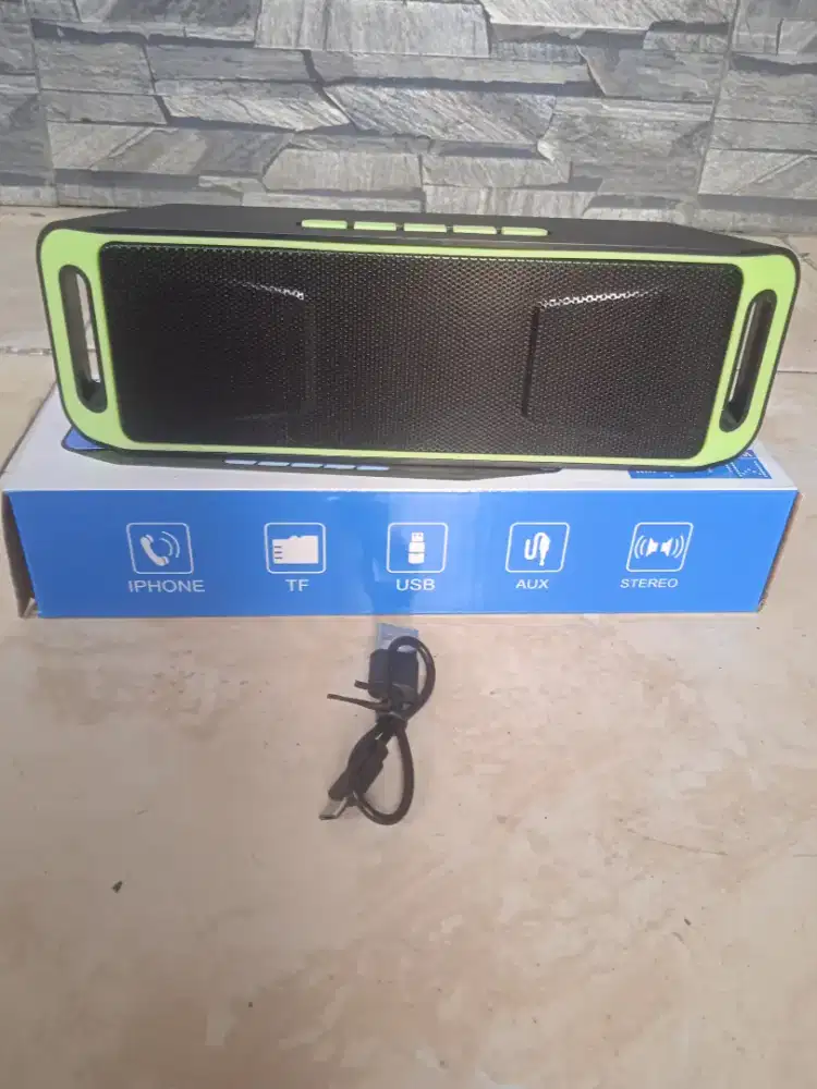 Speaker mini bluetooth baru ada box dobel speaker jernih poris plawad