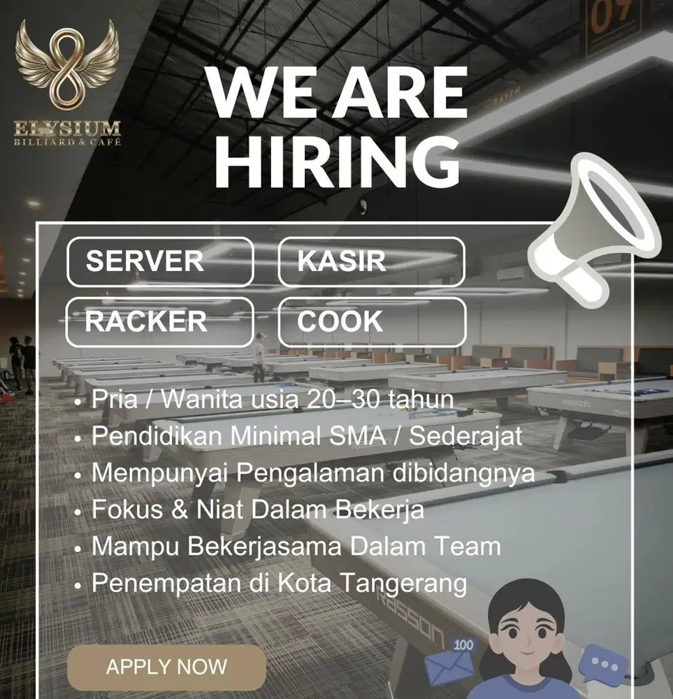 LOWONGAN KERJA BILLIARD