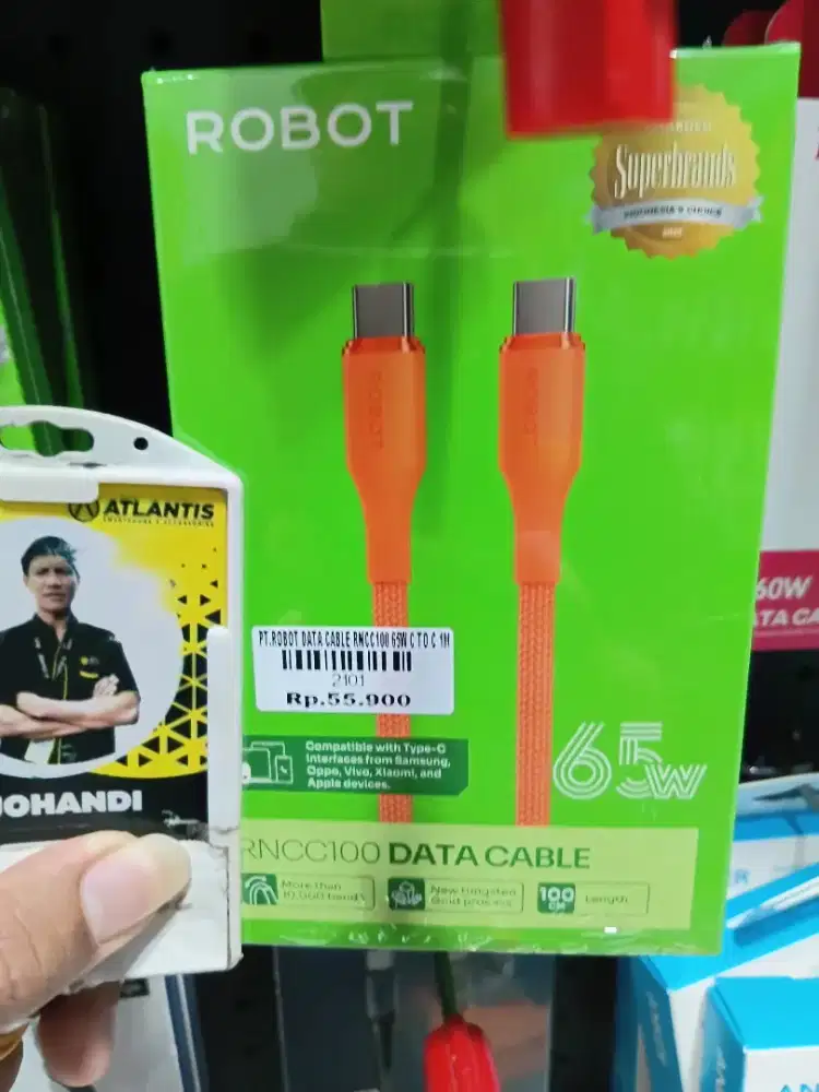 robot data cable rncc100 65w c to c 1m