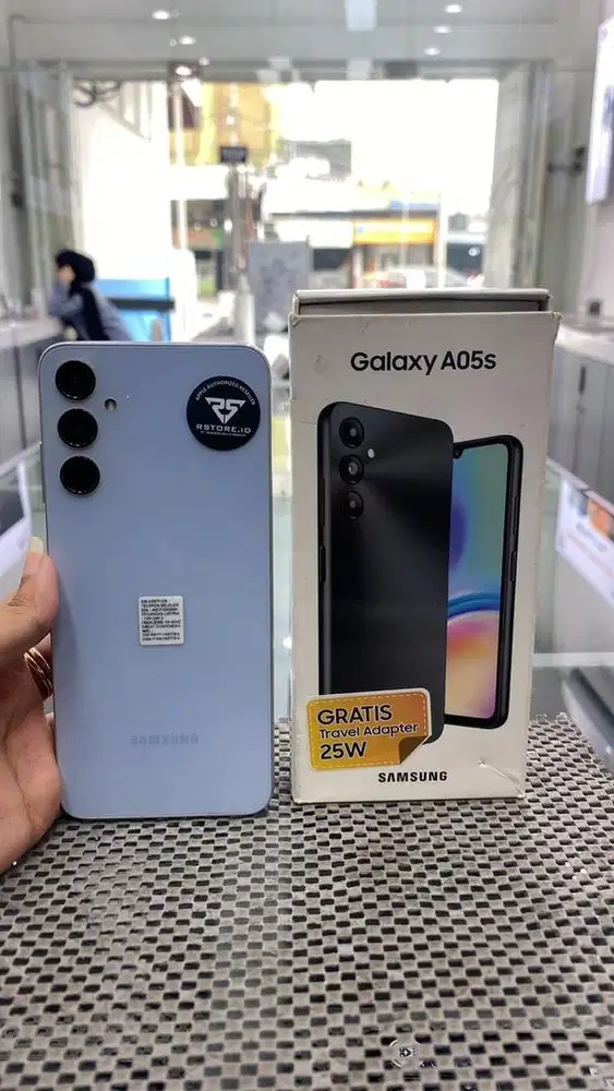 Samsung a05s 6/128gb fullset, ex garansi resmi/indonesia