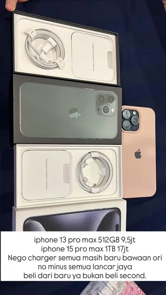 IPHONE 13promax 512 dan 15 promax 1tb
