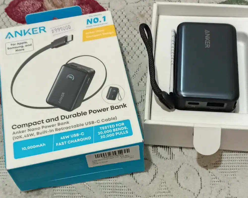 Powerbank Merk Anker 10000Mah Digital (Super Fast Charging)