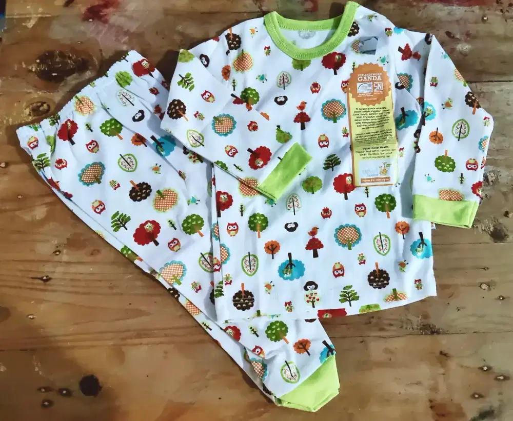 Setelan Panjang Bayi Velvet Junior (NEW) - Baju Bayi Lengan Panjang