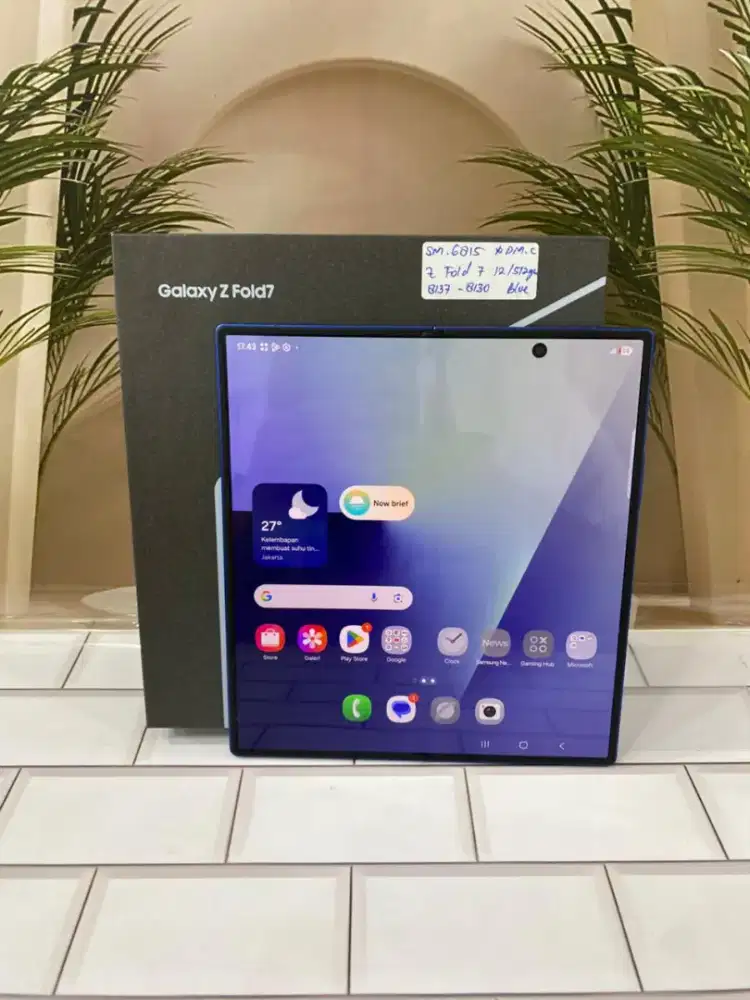 Samsung Galaxy Z Fold 7 12/512gb warna Navy second bergaransi