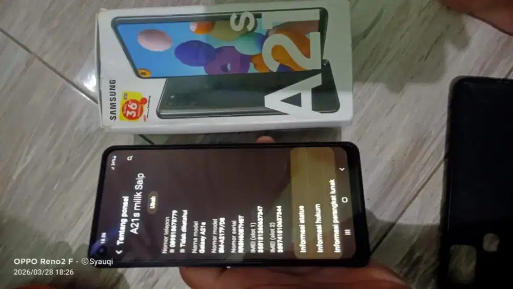 Samsung A21s 6/64 Fullset Blue