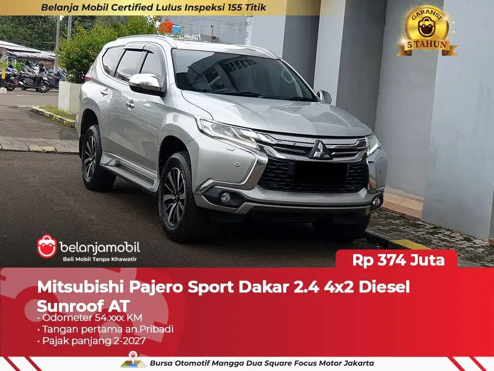 [GARANSI 5TH] Mitsubishi Pajero Sport Dakar 2.4 4x2 Sunroof 2019 2020