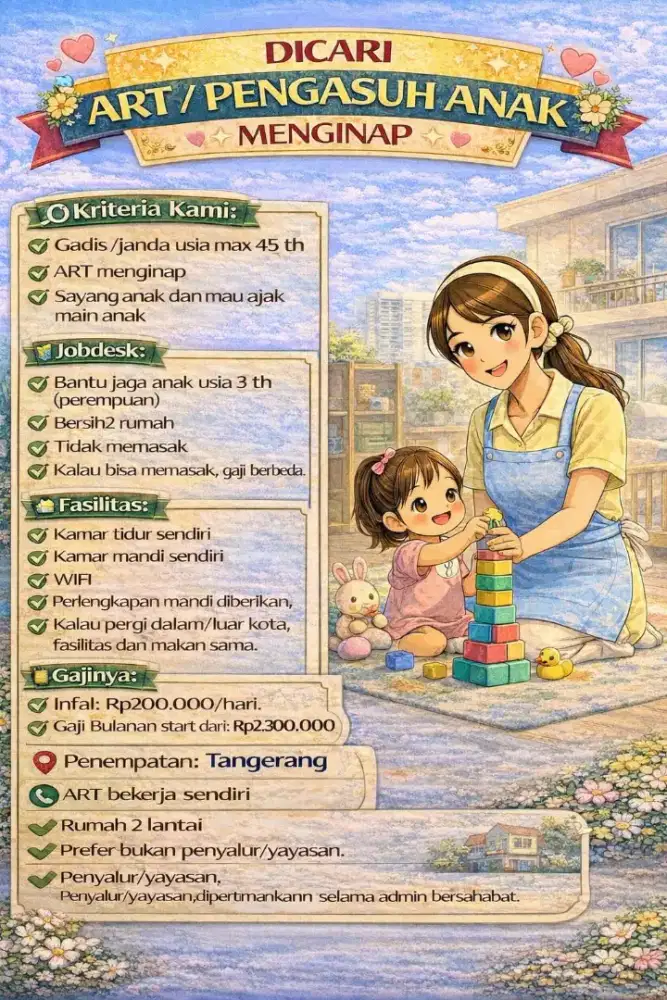 LOKER ART MENGINAP TANGERANG