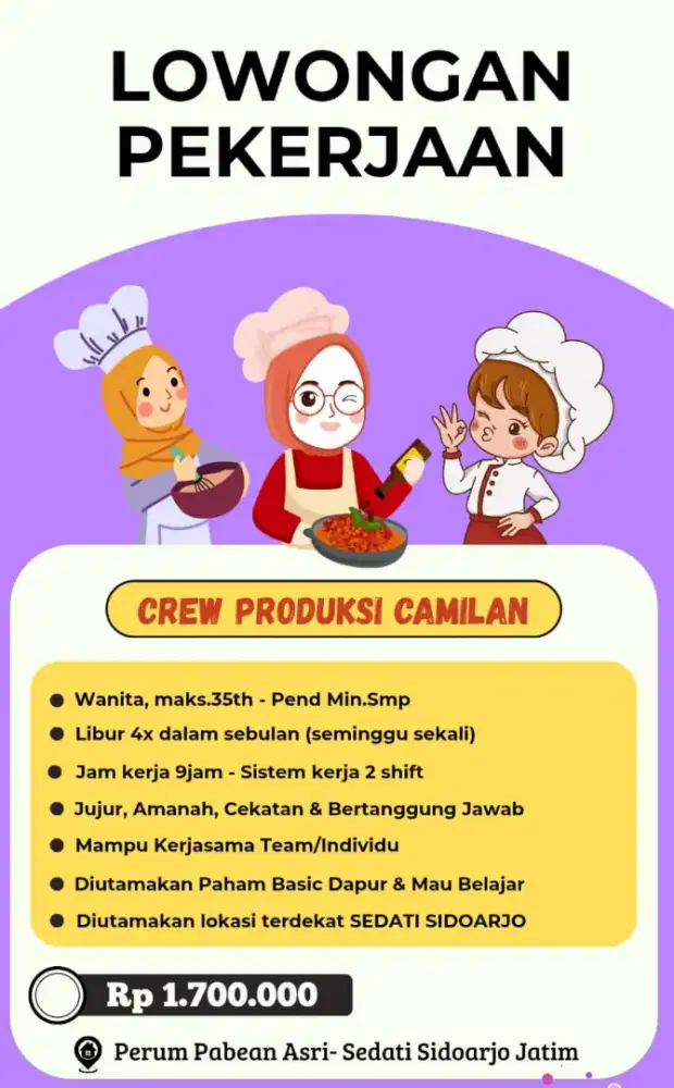 Lowongan Crew Produksi