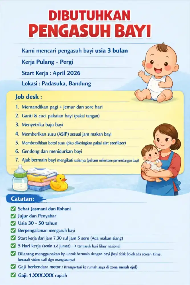 DICARI PENGASUH BAYI