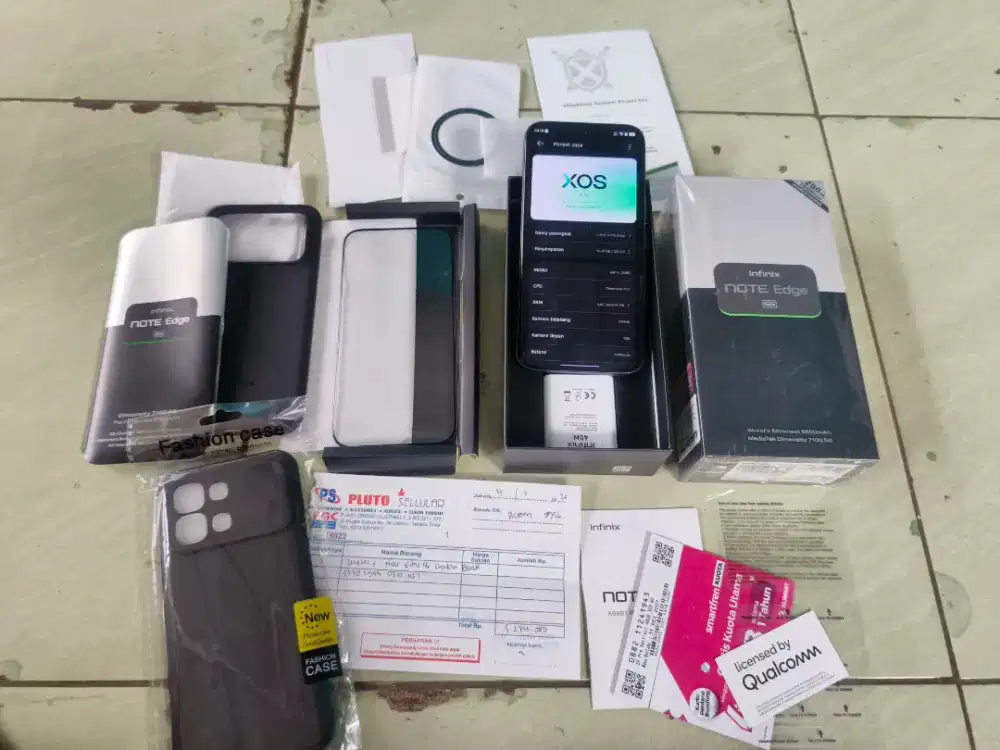 Infinix note edge 5G 8/256GB fulset like new unboxing doang