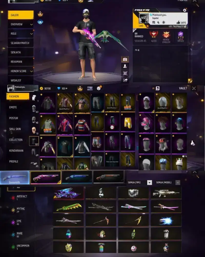 Jual akun ff aman dan amanah