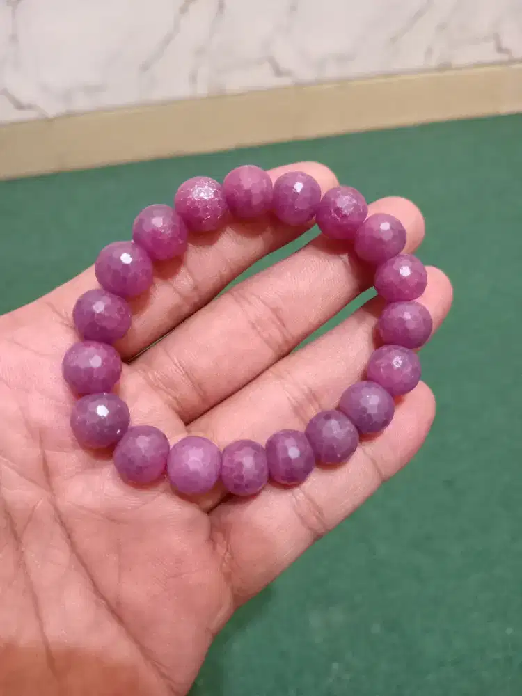 Gelang batu alam Ruby natural