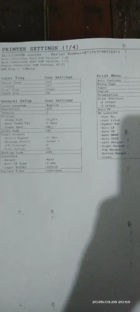 Printer black and white brother