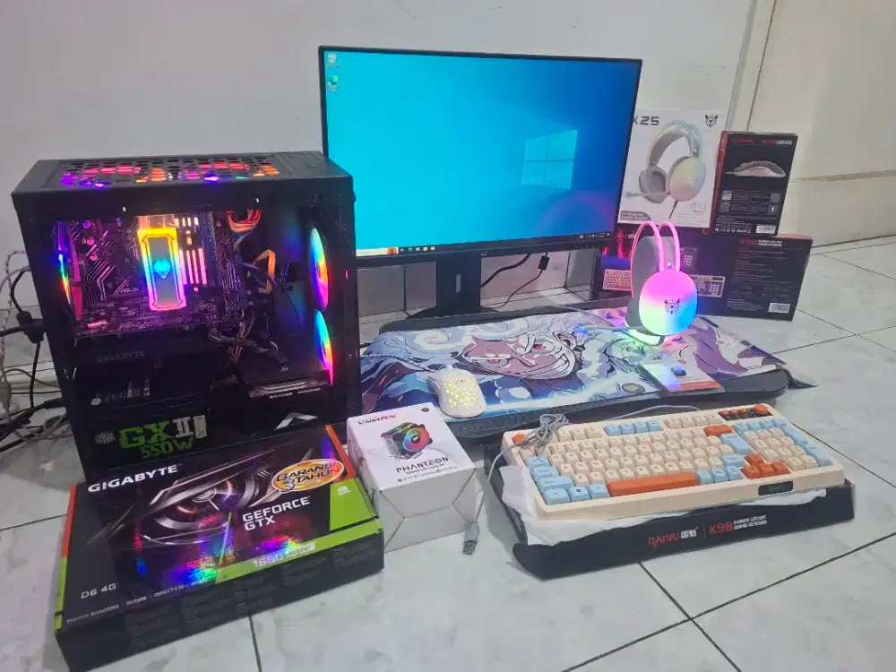 Pc Gaming Streaming Editing Pc Fullset Core i3 gen 10 gtx 1650 super