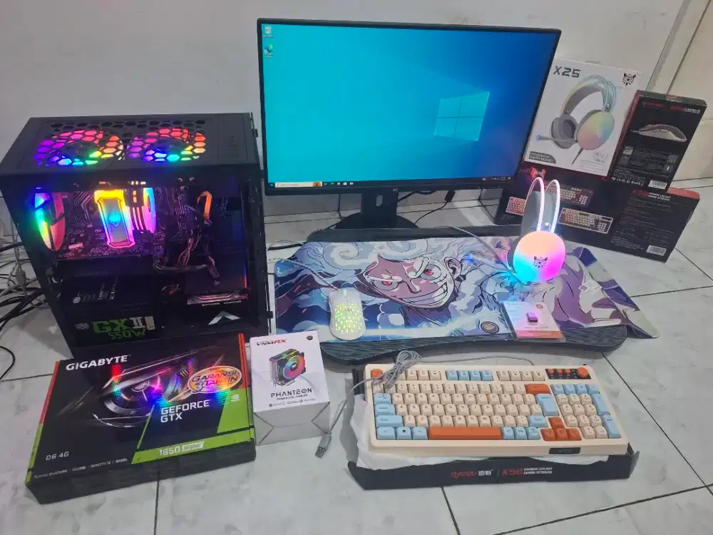 Pc Gaming Pc Fullset Core i3 gen 10 Gtx 1650 super no rx 6700 rx 6600