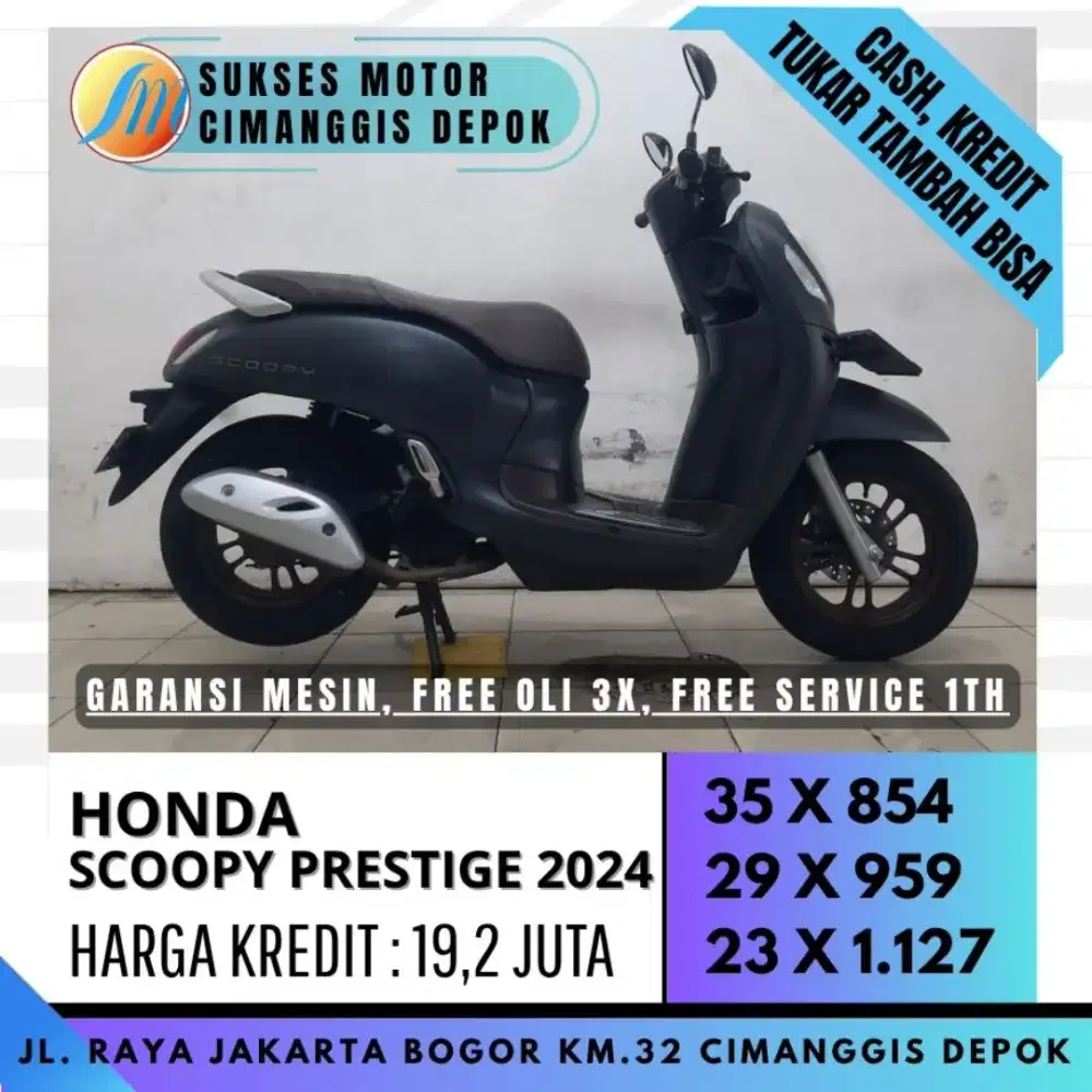 HONDA SCOOPY PRESTIGE 2024 DP HANYA 600 BERGARANSI [SUKSES MOTOR]