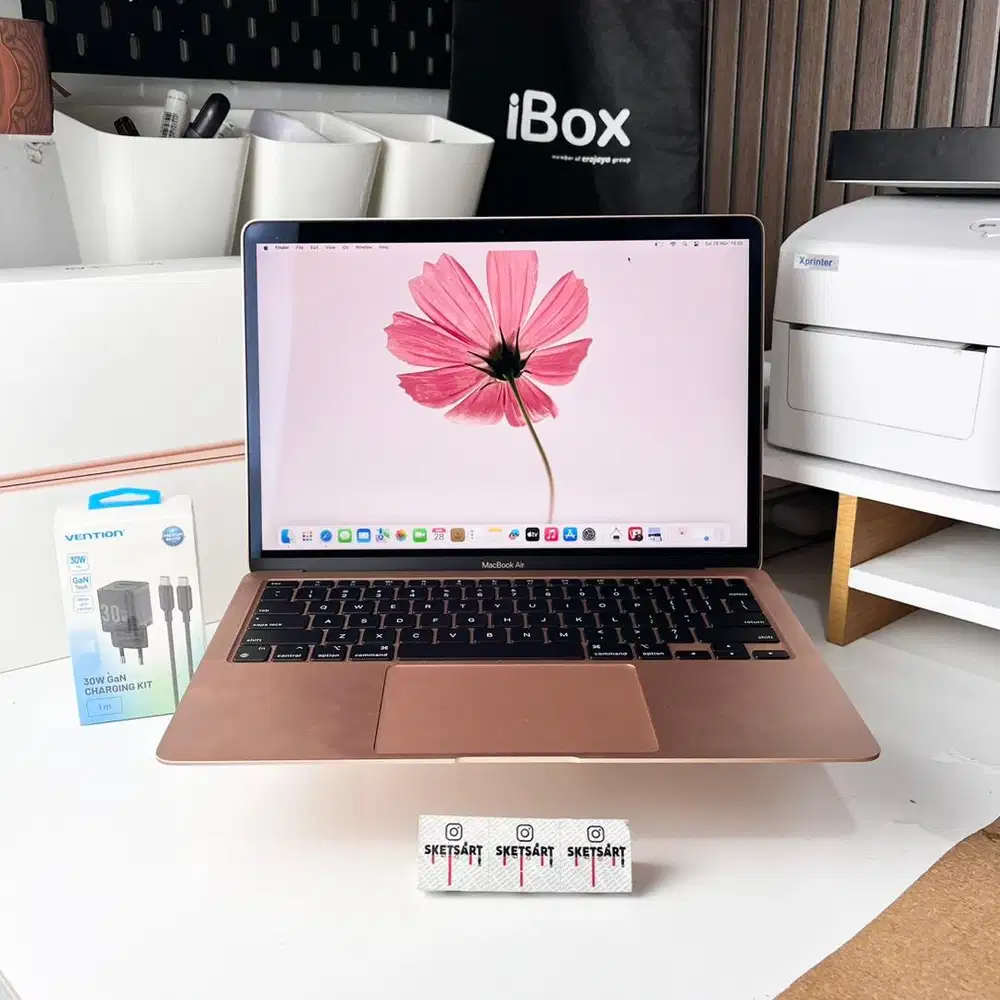 MacBook Air M1 Rosegold iBox 8gb 256gb Battery Health 91%