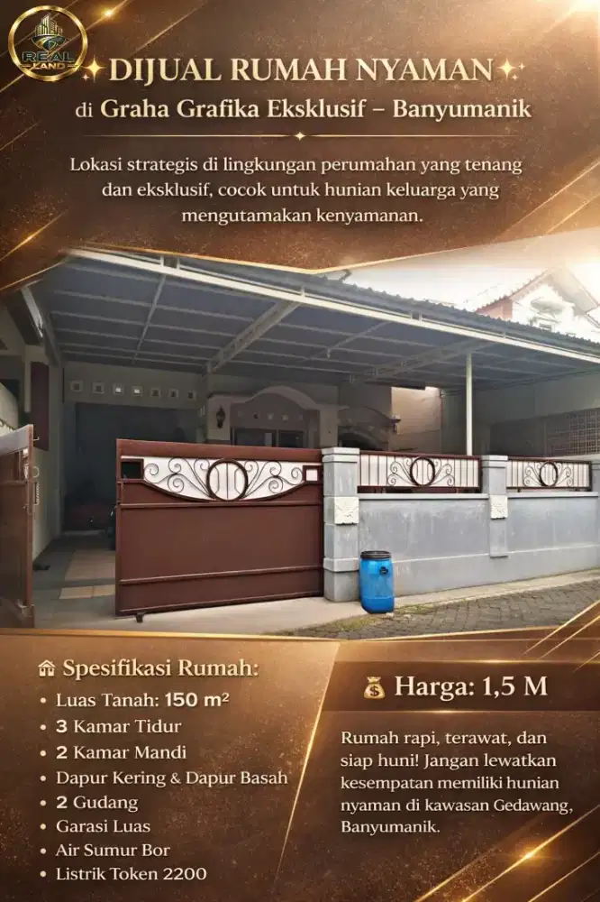 Rumah dijual di perumahan Graha Grafika Eksekutif Banyumanik Semarang