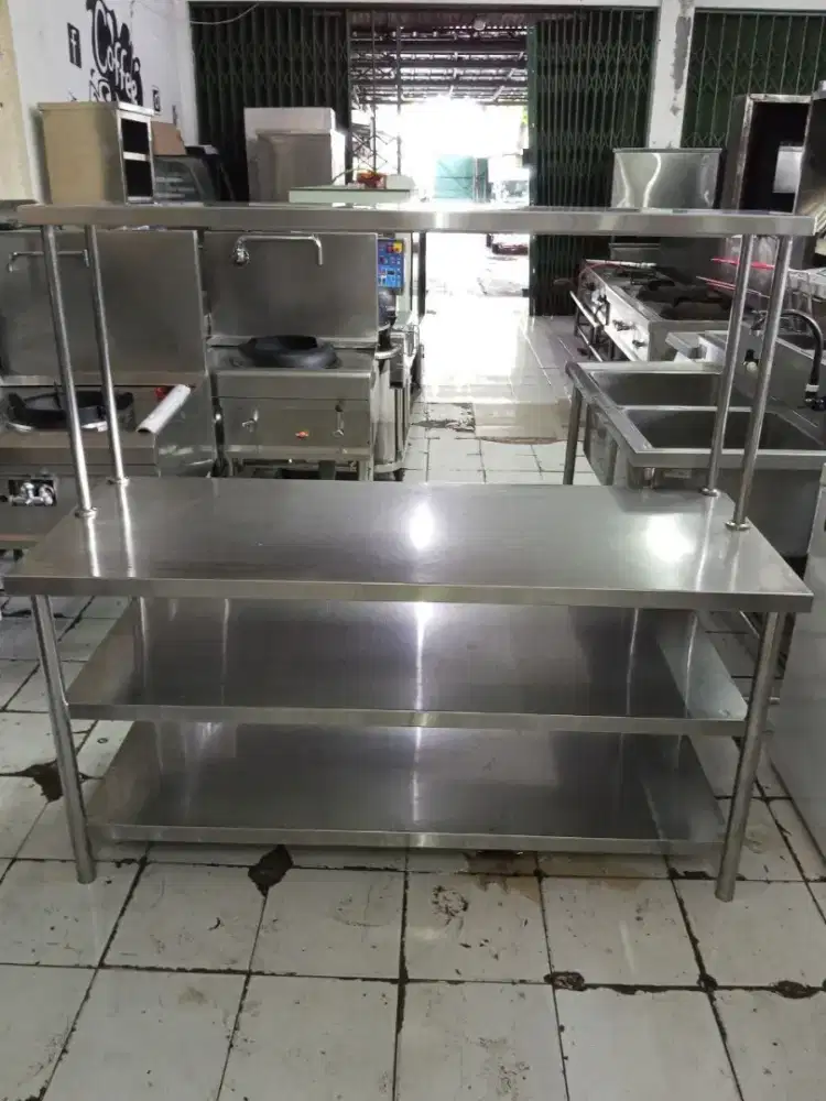 Meja 3 susun+upper 1 susun ukuran 150x60x80 ukuran upper 150x30x64