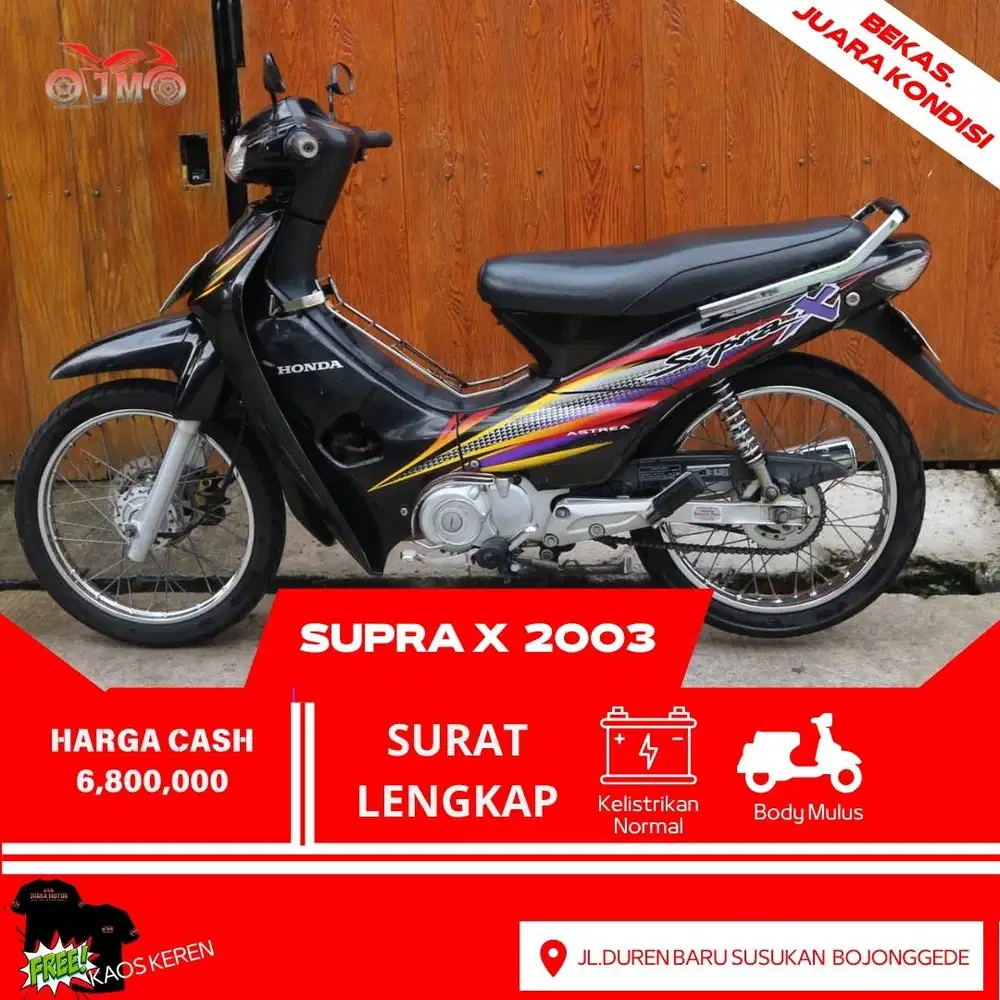 HONDA SUPRA X 2003 PAJAK AKTIF SIAP PAKE CASH BISA PAKE SPAYLATER