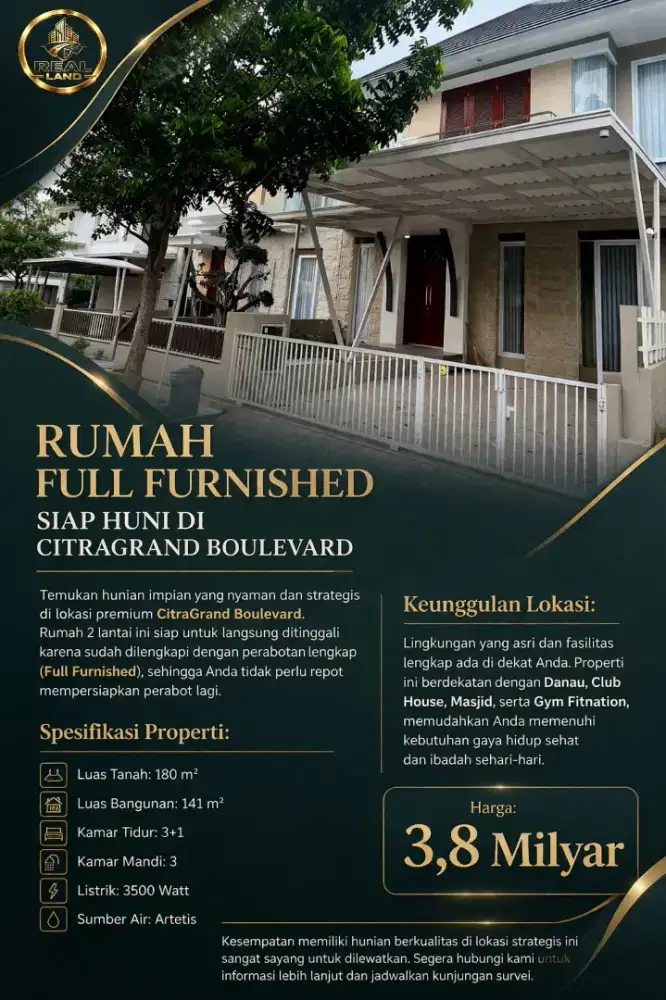 RUMAH MEWAH DIJUAL CITRAGRAND BOULEVARD PREMIUM SEMARANG