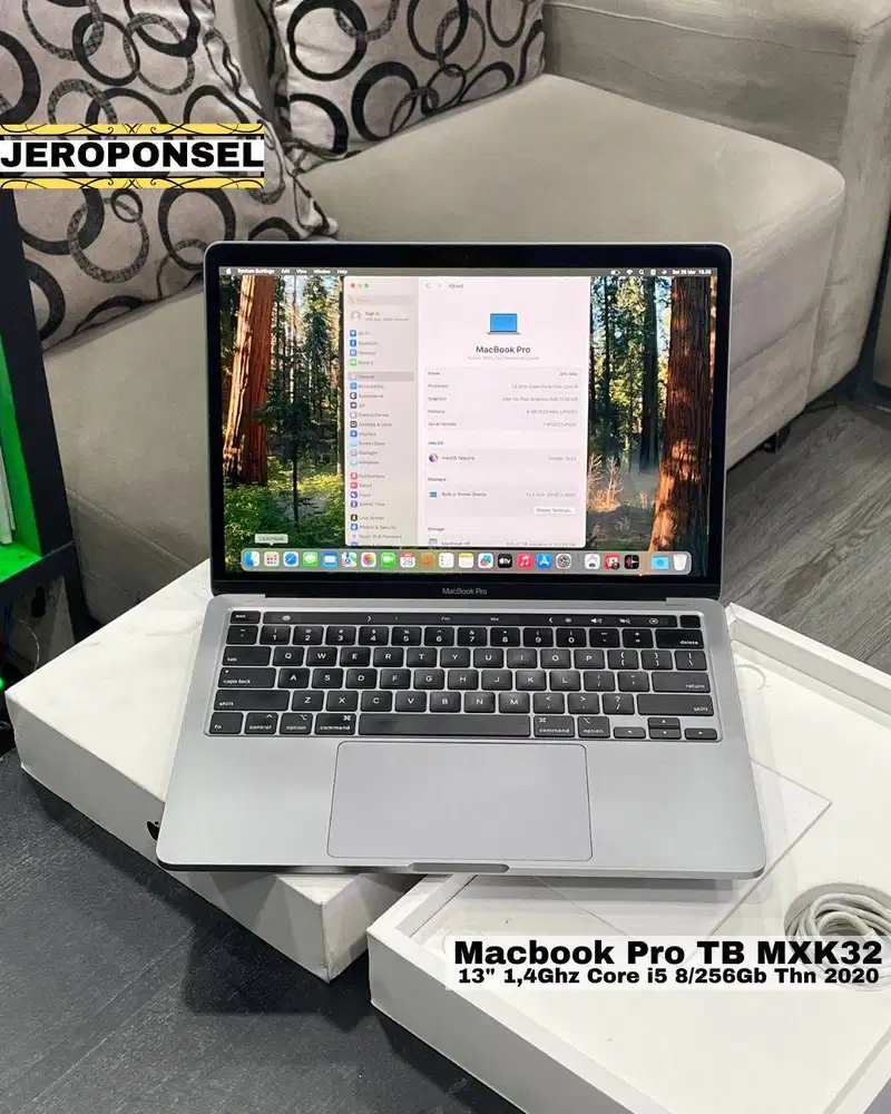 MACBOOK PRO 2020 MXK32 8/256GB SPACE GRAY FULL SET ORI LIKE NEW