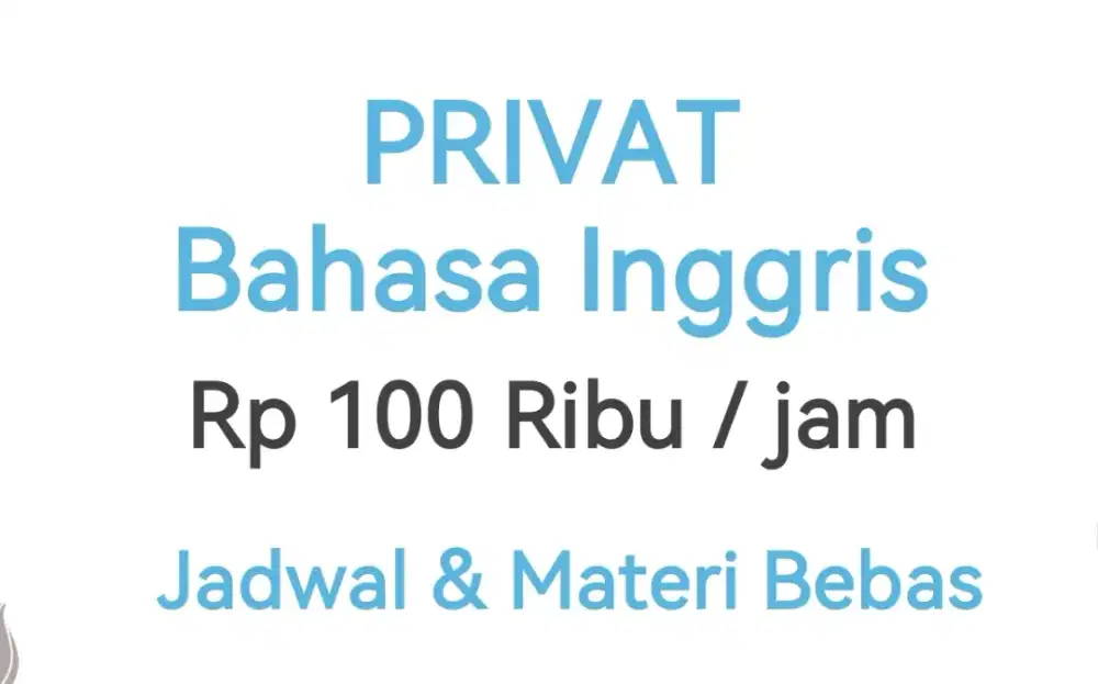 Les Privat Kursus Bimbel Bahasa Inggris Online Murah Bayar per Jam