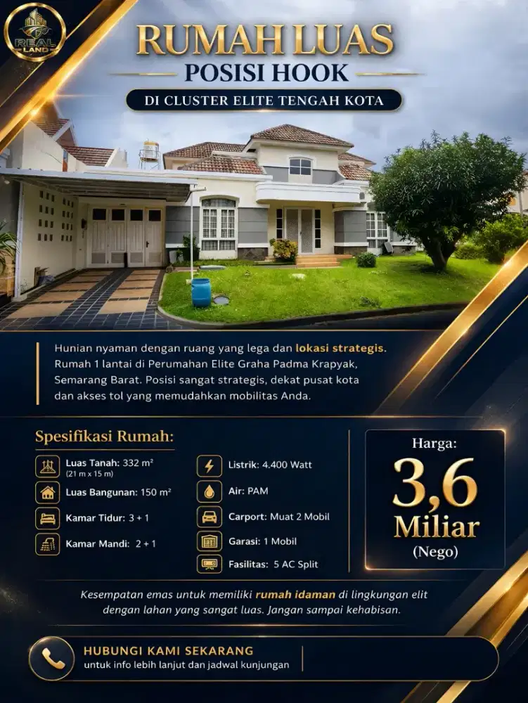 RUMAH DIJUAL DI GRAHA PADMA SEMARANG