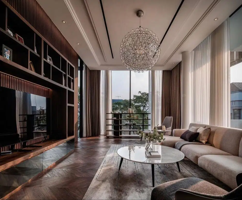 Gorden Vitrase Sekat Ruangan Klinik Roller Vertikal Blinds Krey Kayu