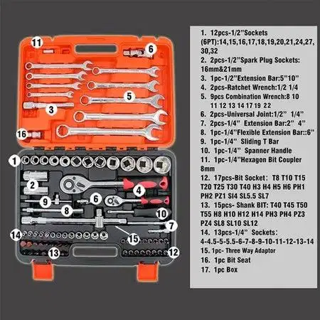 Kunci Set Tools Box isi 82 pcs