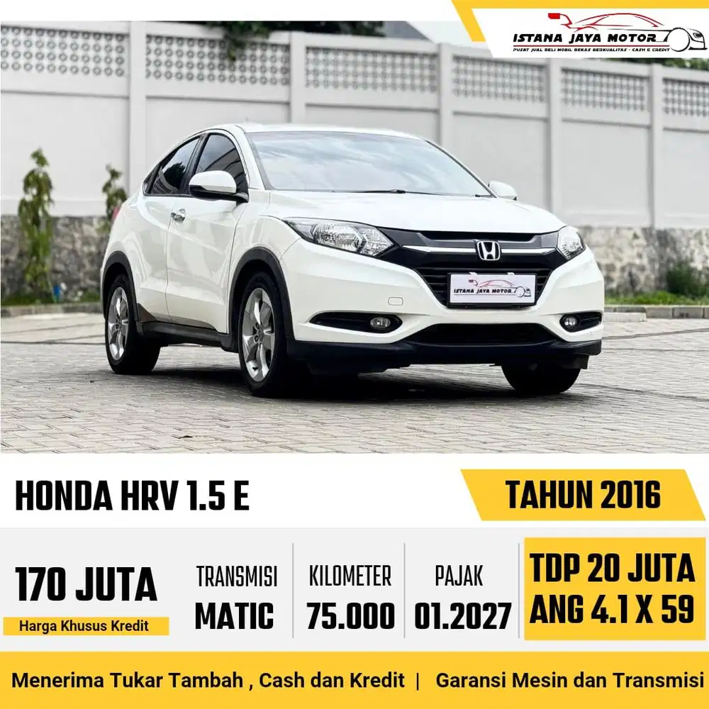 LOW KM Honda HR-V E 1.5 Automatic 2016 Putih