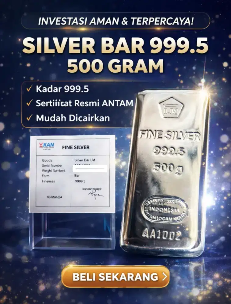 Jual Perak Antam Stok Terbatas