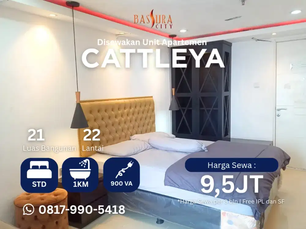 Sewa murah type studio Furnished atas mall Bassura City