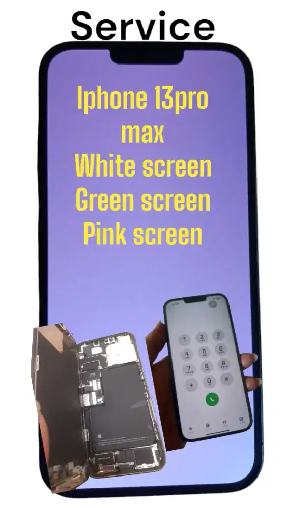 Perbaikan iphone 13pro/13pro max Greenscreen
