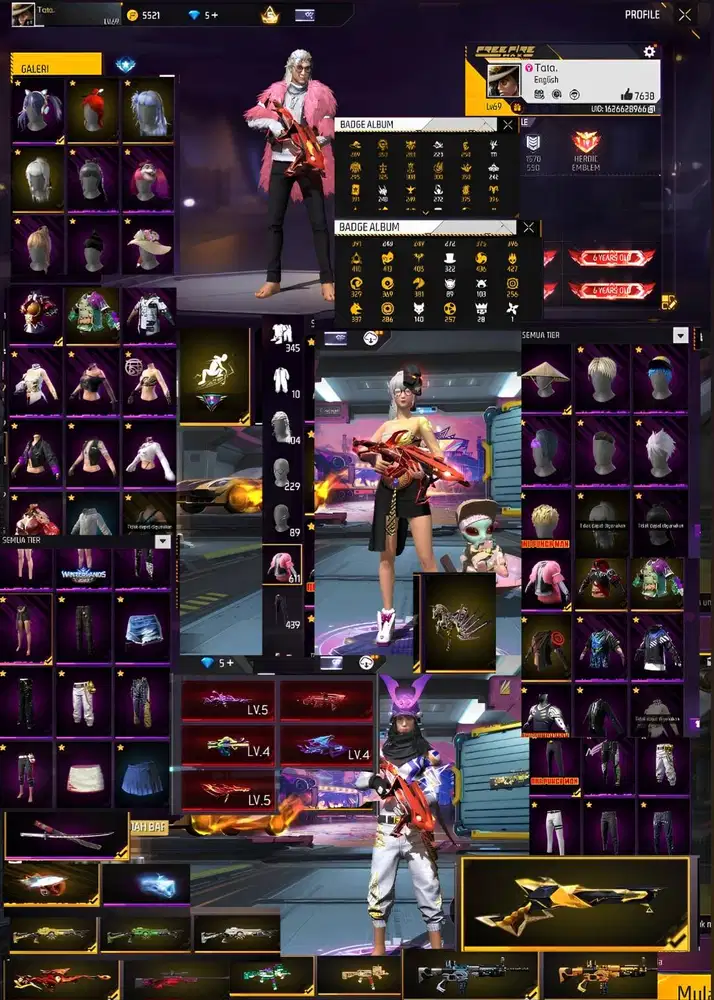 AKUN FF OLD AMAN BERGARANSI 100%