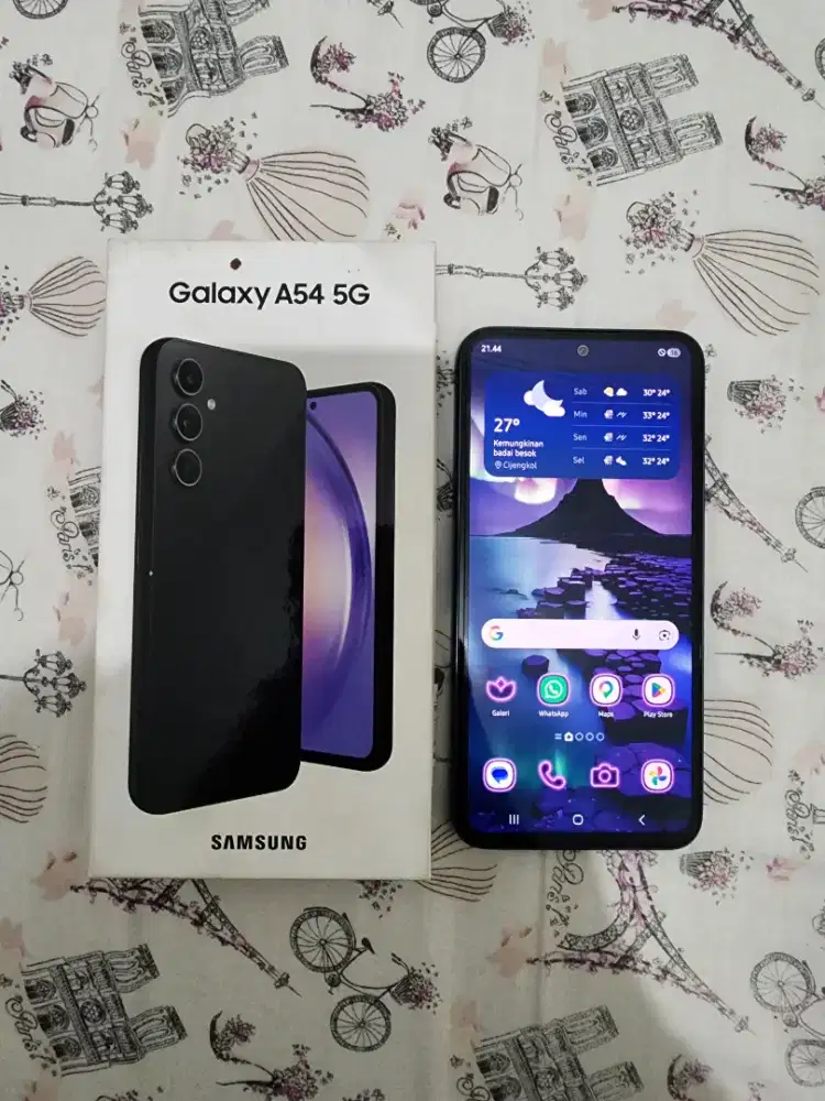 Di jual hp samsung galaxy A54 5G second fullset