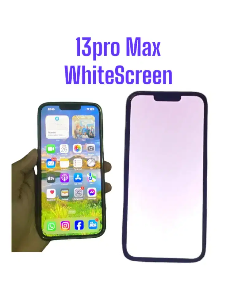 Memperbaiki iphone  13/13pro max white/GreenScreen