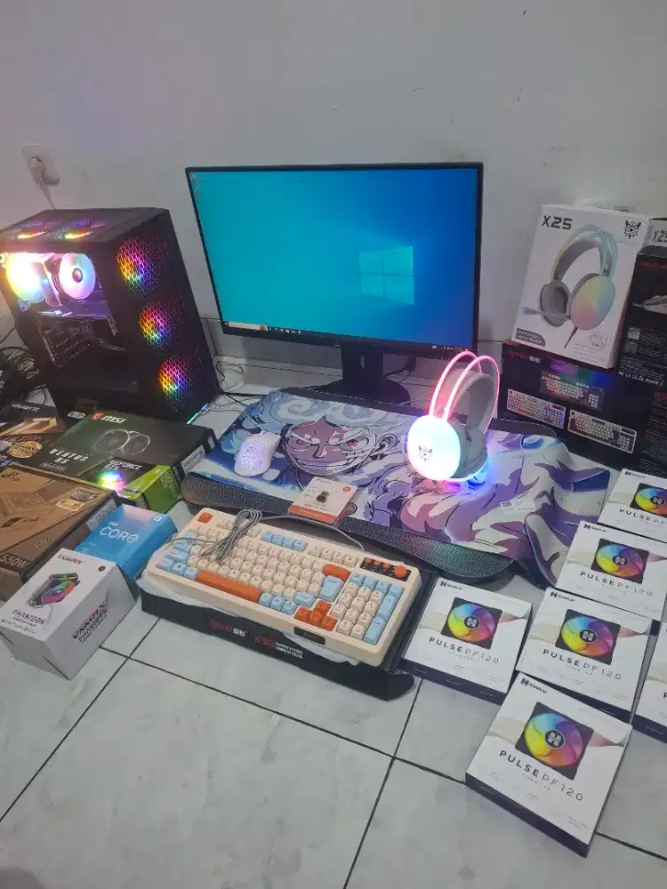 Pc Gaming Pc Fullset Core i3 gen 10 Gtx 1660 Super No rx 6600 rx 6700