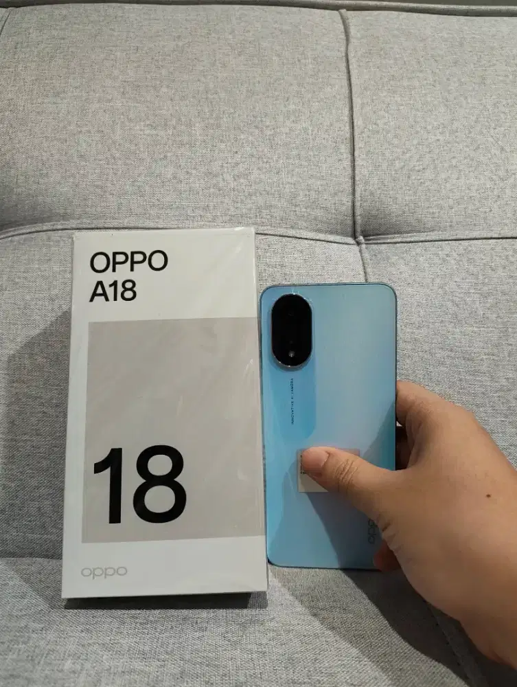Oppo A18 biru second mulus