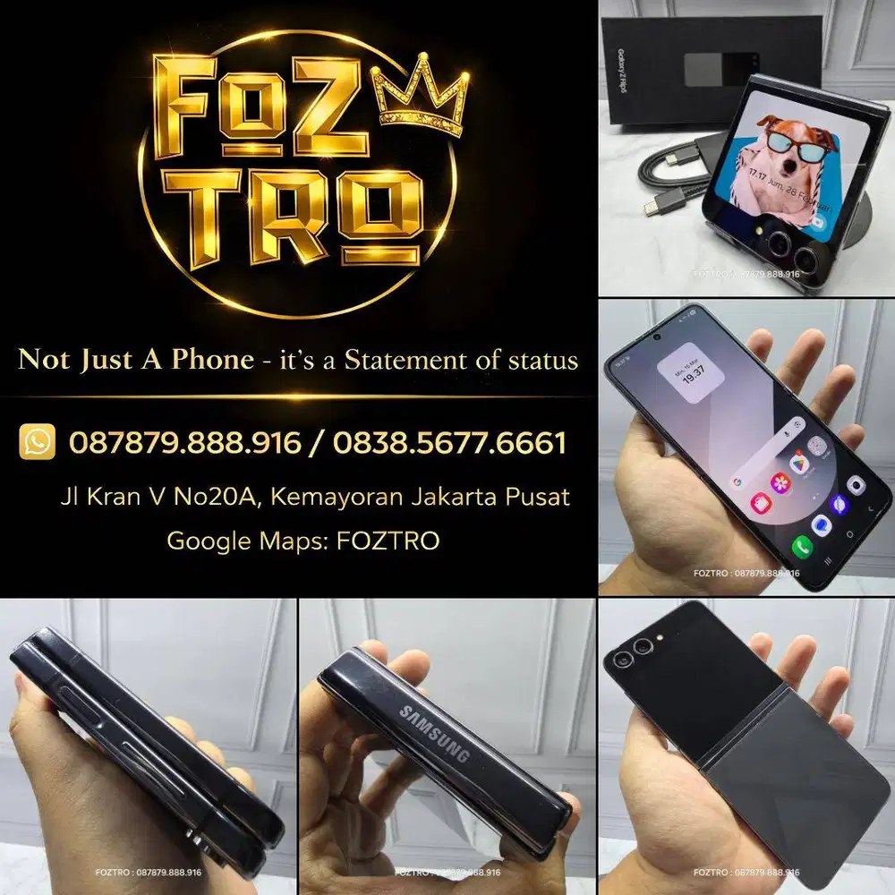 Samsung Galaxy Z Flip 5 8/256GB Graphite Fullset Resmi No Minus